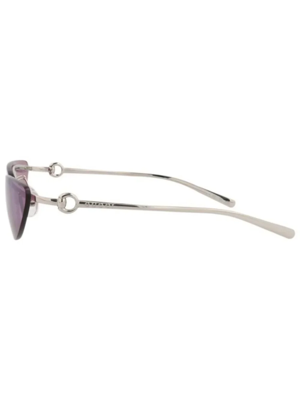 New Gucci Womens Cat Eye Silver Silver Violet Fashion Designer Sunglasses